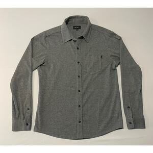 AG Adriano Goldschmied Shirt Mens Small Gray Button Down Long Sleeve Workwear